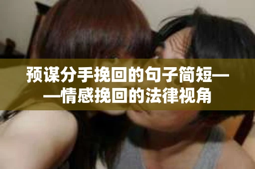 预谋分手挽回的句子简短——情感挽回的法律视角