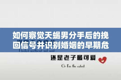 如何察觉天蝎男分手后的挽回信号并识别婚姻的早期危机?怎么办? 如何察觉天蝎男分手后的挽回信号并识别婚姻的早期危机?怎么办?