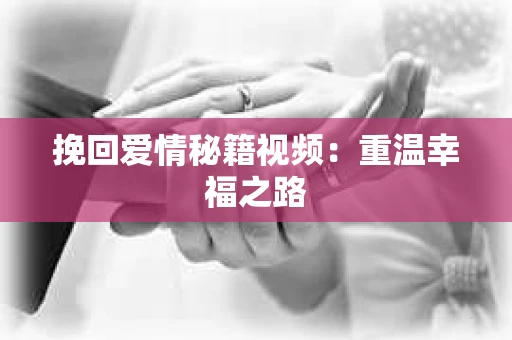 挽回爱情秘籍视频：重温幸福之路