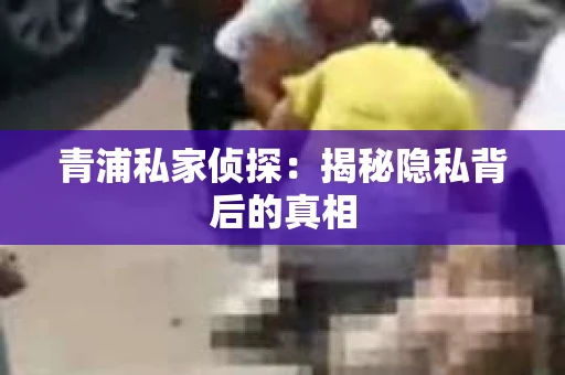 青浦私家侦探：揭秘隐私背后的真相