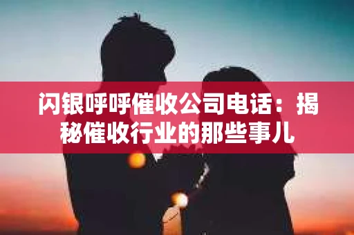 闪银呼呼催收公司电话：揭秘催收行业的那些事儿