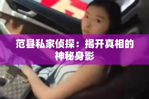 范县私家侦探：揭开真相的神秘身影