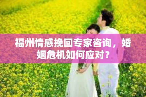 福州情感挽回专家咨询，婚姻危机如何应对？