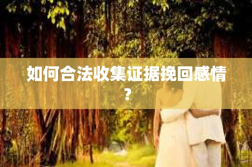 如何合法收集证据挽回感情？