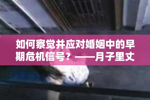 如何察觉并应对婚姻中的早期危机信号？——月子里丈夫出轨后的挽回策略